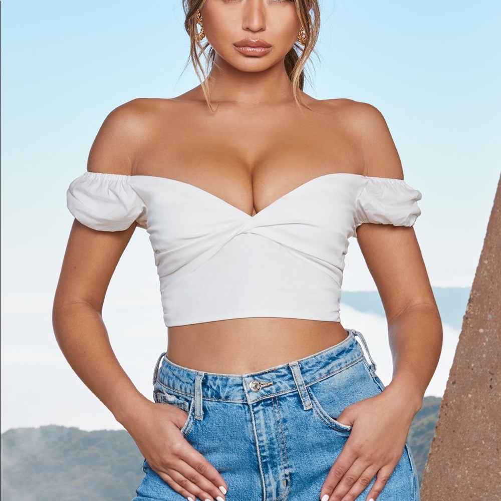 *NEW* Oh Polly White Crop Top